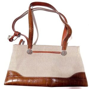 🤎👜🤎🐆Brighton Brown and Cream Shoulder Bag